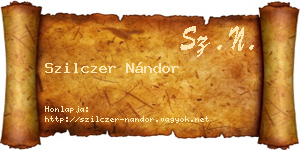 Szilczer Nándor névjegykártya