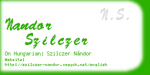 nandor szilczer business card