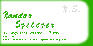 nandor szilczer business card